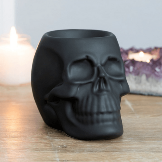 Black Skull Oil Burner - DuvetDay.co.uk