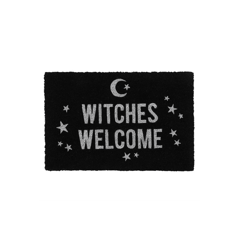 Black Witches Welcome Doormat - DuvetDay.co.uk