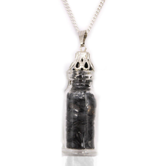 Bottled Gemstones Necklace - Black Onyx - DuvetDay.co.uk