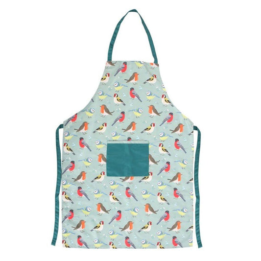 British Garden Birds Cotton Apron - DuvetDay.co.uk