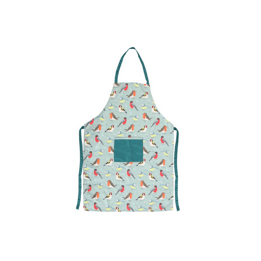 British Garden Birds Cotton Apron - DuvetDay.co.uk