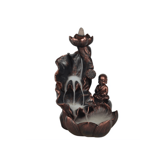 Bronze Effect Buddha Backflow Incense Burner - DuvetDay.co.uk