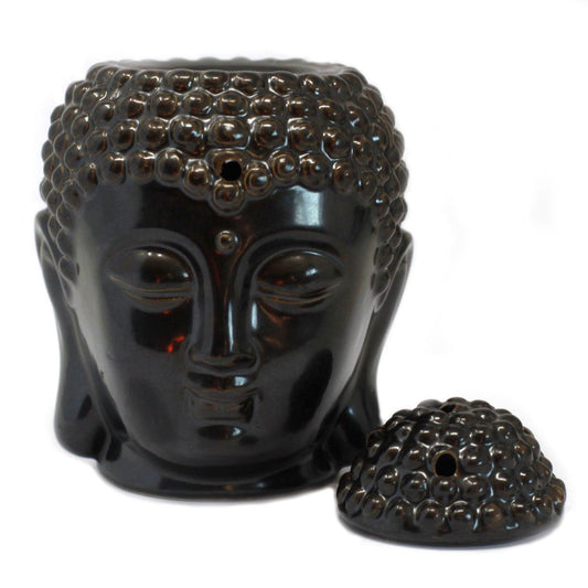 Buddah Head Oil Burner - Dark Brown - DuvetDay.co.uk