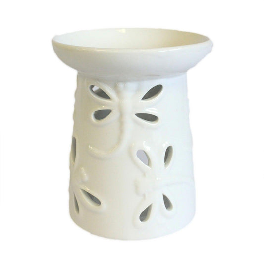 Classic White Oil Burner - Dragonfly - DuvetDay.co.uk