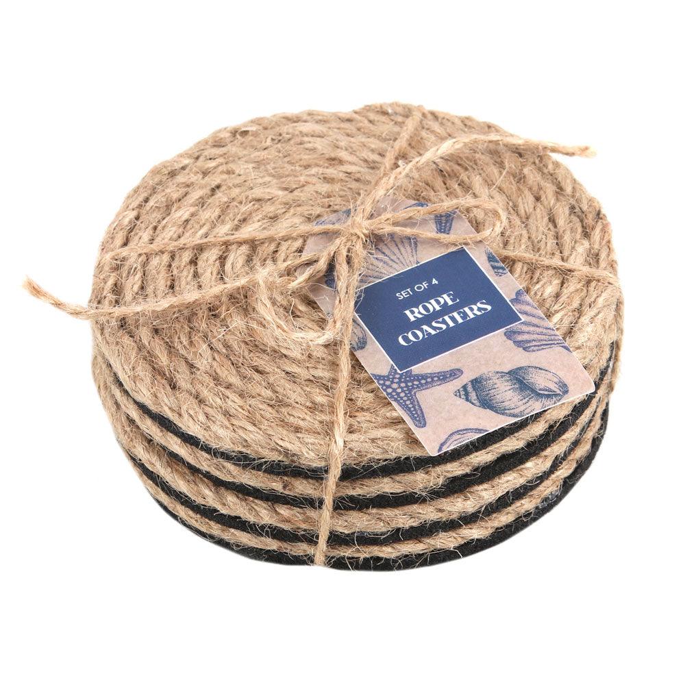 Coastal Charm Rope Coaster Set - DuvetDay.co.uk