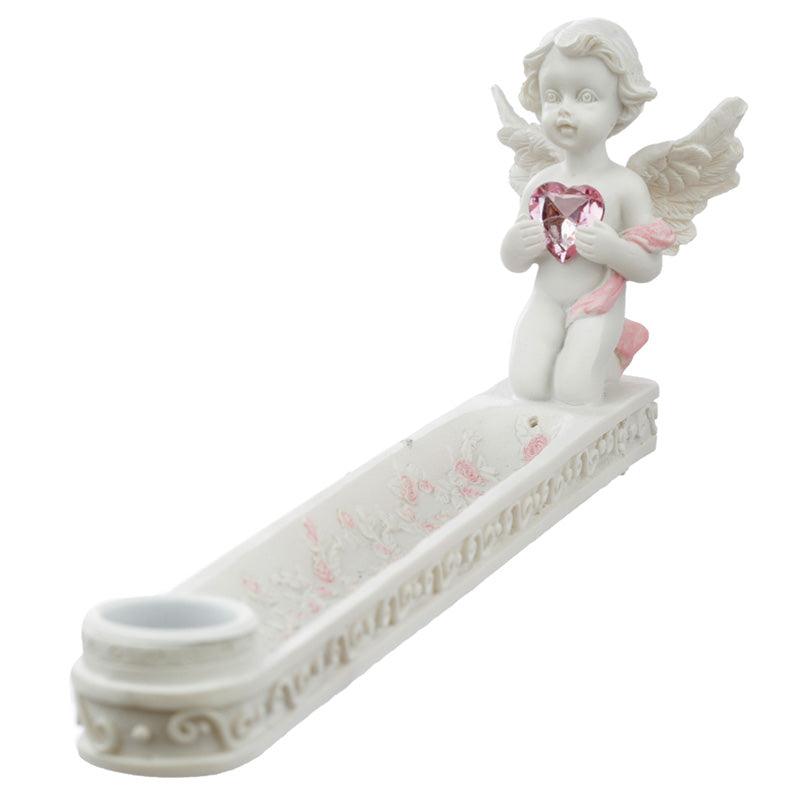 Collectable Peace of Heaven Cherub - Follow Your Heart Incense Burner Ash Catcher - DuvetDay.co.uk