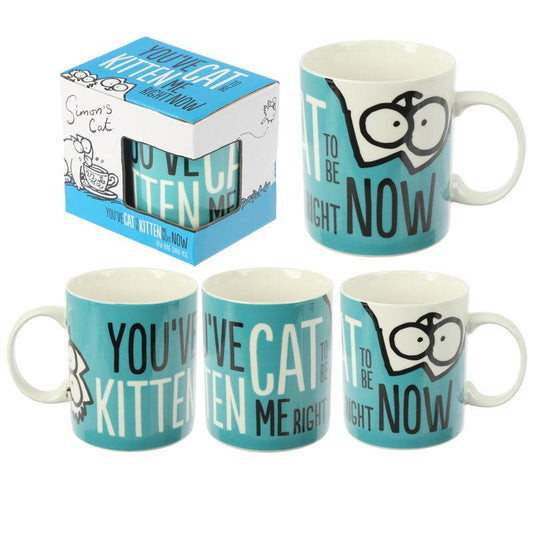 Collectable Porcelain Mug - Simon's Cat Kitten Slogan - DuvetDay.co.uk