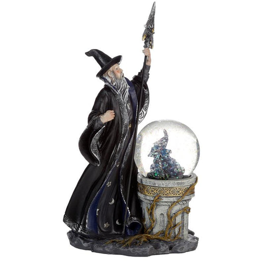 Collectable Spirit of the Sorcerer Wizard - Ice Dragon Snow Globe Waterball - DuvetDay.co.uk