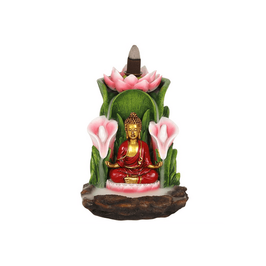 Colourful Buddha Backflow Incense Burner - DuvetDay.co.uk