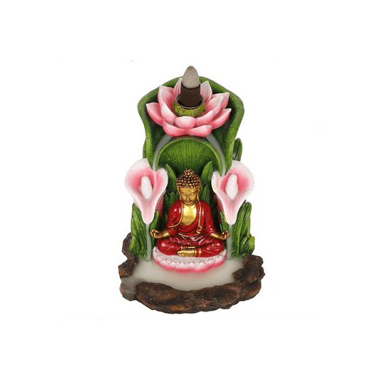 Colourful Buddha Backflow Incense Burner - DuvetDay.co.uk