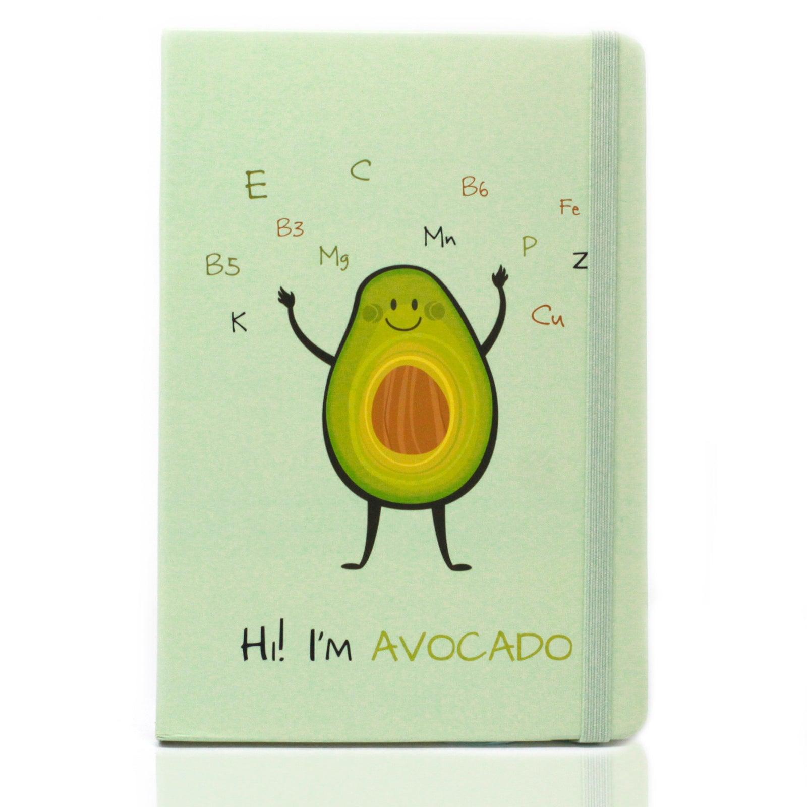 Cool A5 Notebook - Assorted Designs - Crazy Avocado - DuvetDay.co.uk