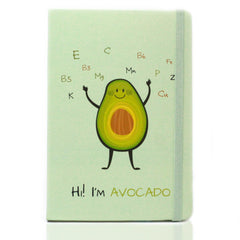 Cool A5 Notebook - Assorted Designs - Crazy Avocado - DuvetDay.co.uk