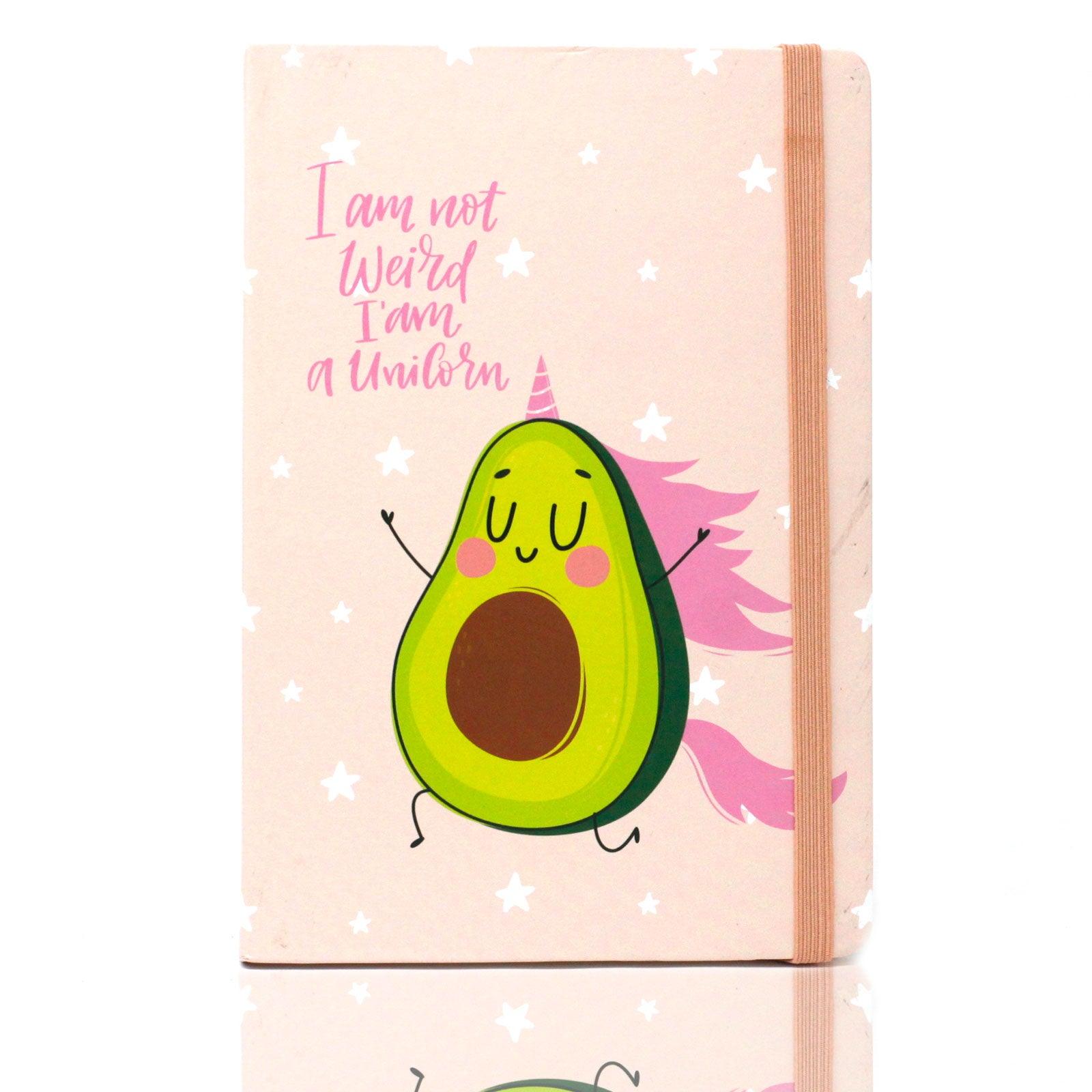 Cool A5 Notebook - Assorted Designs - Crazy Avocado - DuvetDay.co.uk