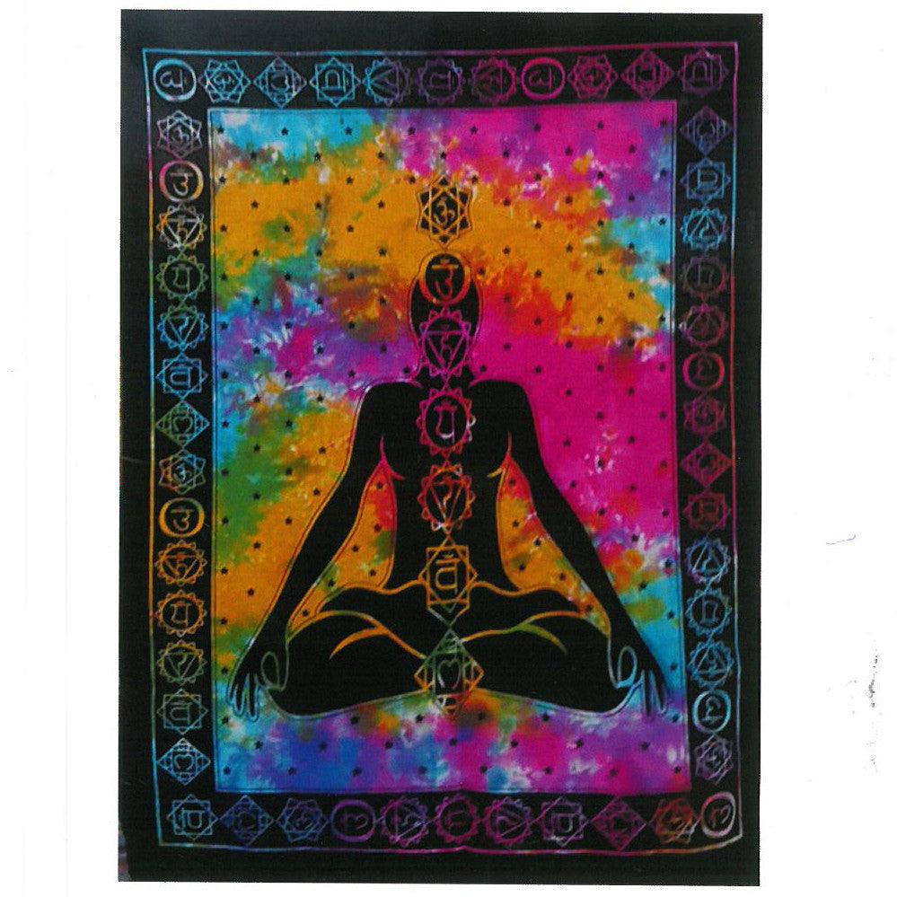 Cotton Wall Art - Chakra Buddha - DuvetDay.co.uk