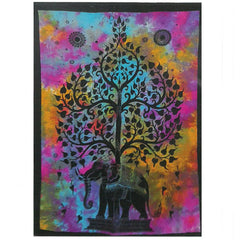 Cotton Wall Art - Elephant Tree - DuvetDay.co.uk