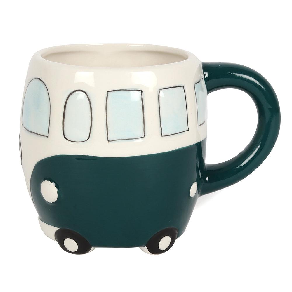 Dark Green Campervan Mug - DuvetDay.co.uk