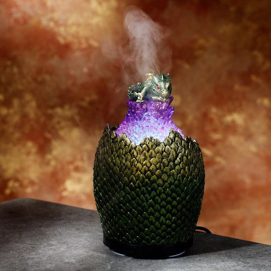 Dark Legends Ultrasonic Misting Colour Changing Aroma Diffuser USB - Crystal Egg Dragon - DuvetDay.co.uk