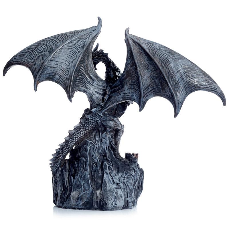 Dark Legends Wings of Magic Silver Castle Guardian Dragon - DuvetDay.co.uk