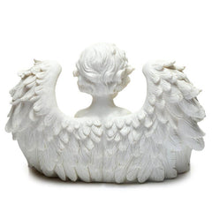 Decorative Cherub Praying Triple Tea Light Holder - DuvetDay.co.uk