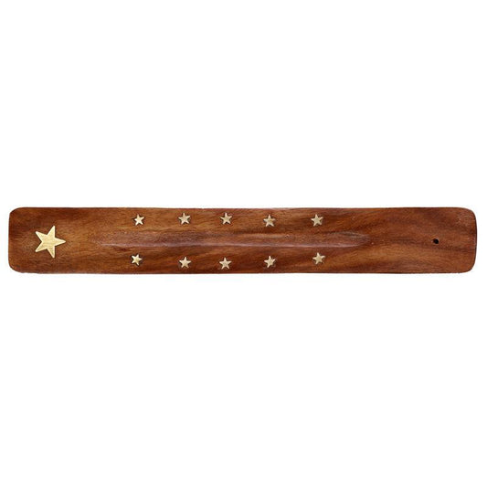 Decorative Sheesham Wood Ash Catcher with Stars - DuvetDay.co.uk