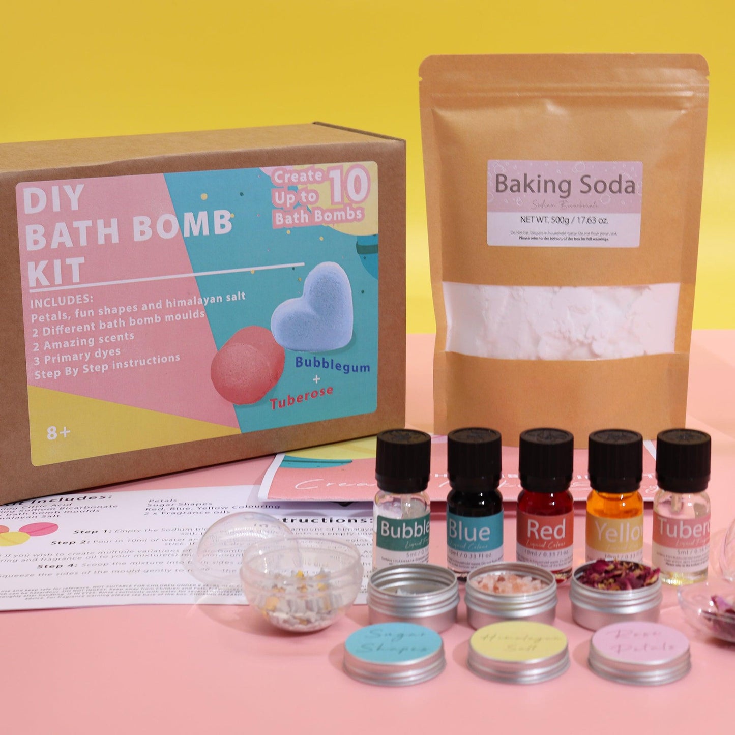 DIY Bath Bomb Kit - Rose & Bubblegum - DuvetDay.co.uk