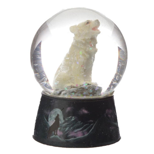 Dream Protector - Protector of the North Wolf Snow Globe - DuvetDay.co.uk