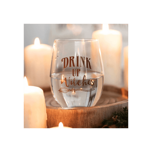 Drink Up Witches Stemless Glass - DuvetDay.co.uk