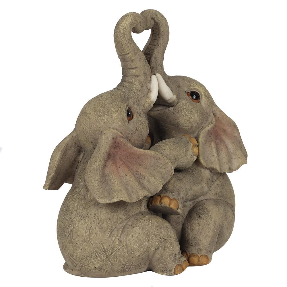 Elephant Embrace Elephant Couple Ornament - DuvetDay.co.uk