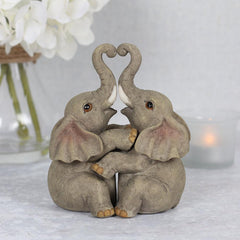 Elephant Embrace Elephant Couple Ornament - DuvetDay.co.uk