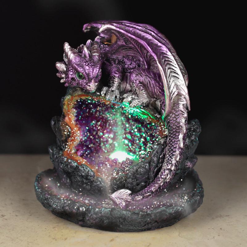 Fantasy LED Backflow Incense Burner - Crystal Baby Dragon - DuvetDay.co.uk