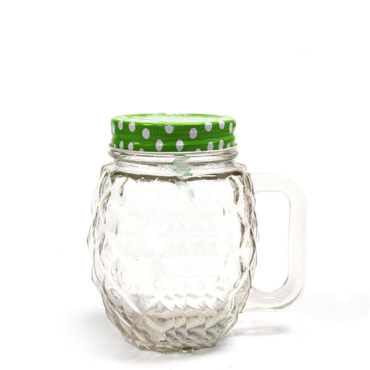 Funky Mason Jar - Pinnapple - Clear - DuvetDay.co.uk