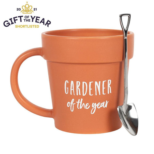 Gardener of the Year Pot Mug and Shovel Spoon - DuvetDay.co.uk