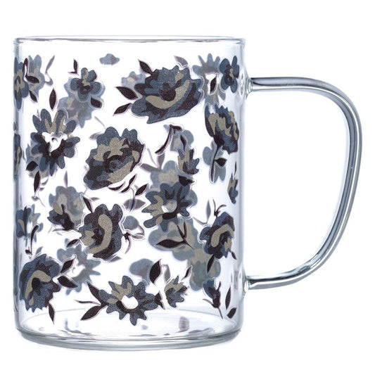 Glass Mug - Peony Pick of the Bunch - DuvetDay.co.uk