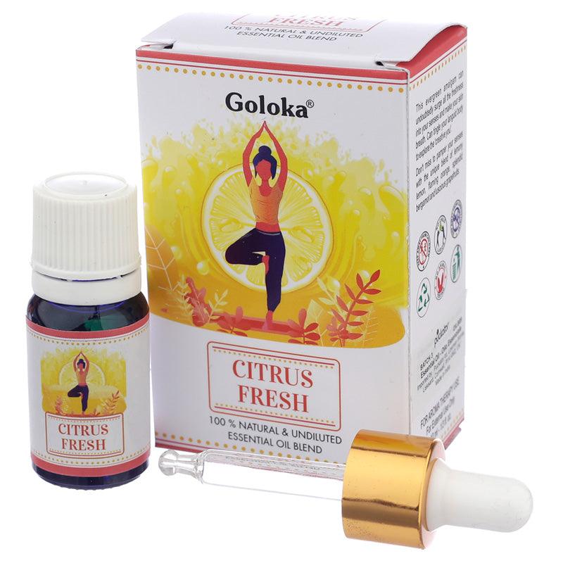 Goloka Blends Essential Oil 10ml - Citrus Fresh - DuvetDay.co.uk