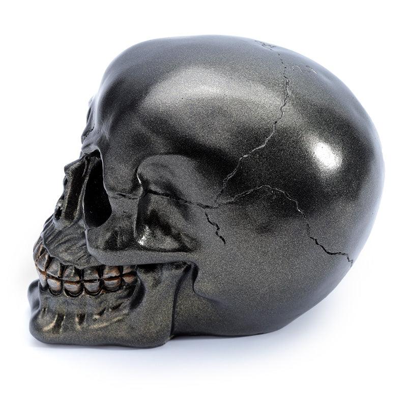 Gothic Metallic Black Skull Ornament - DuvetDay.co.uk