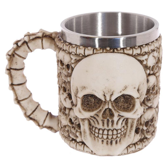 Gothic Skull Decoration Decorative Multi Skull Tankard - DuvetDay.co.uk