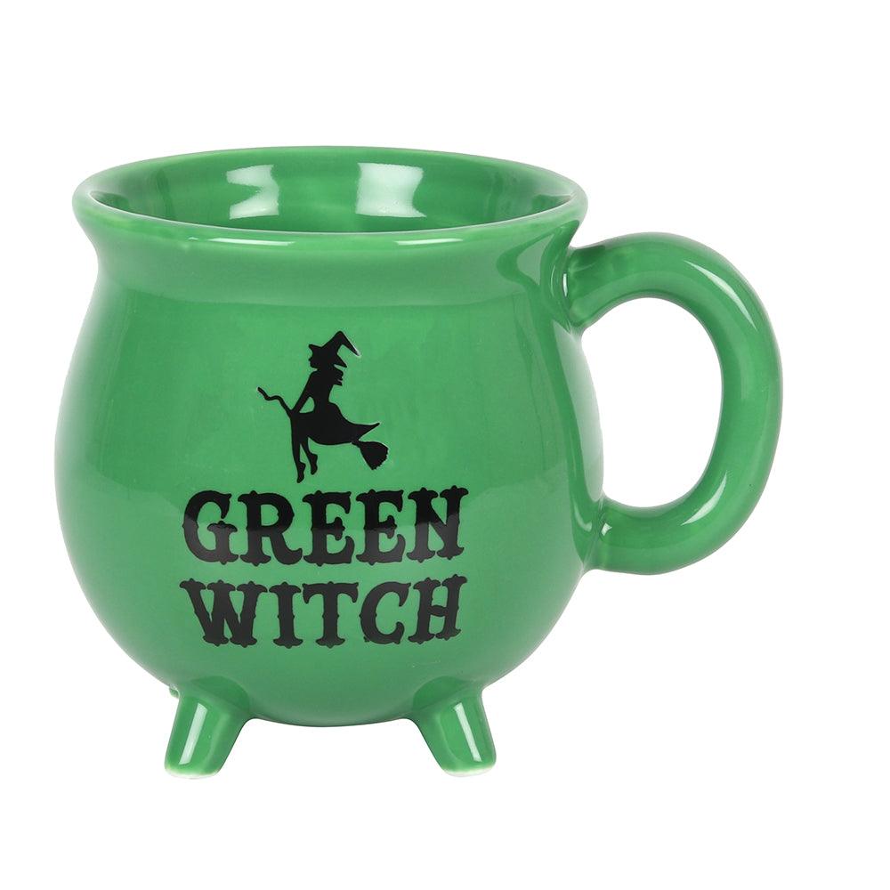 Green Witch Cauldron Mug - DuvetDay.co.uk