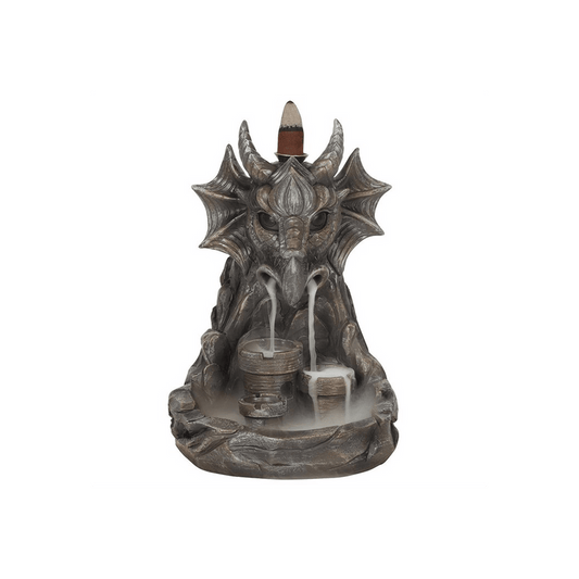 Grey Dragon Backflow Incense Burner - DuvetDay.co.uk