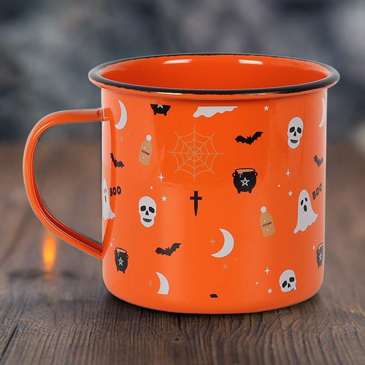 Halloween Print Enamel Mug