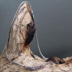 Handmade Bali Jewellery Silver & Gold Necklace - Tribal Pendant - DuvetDay.co.uk