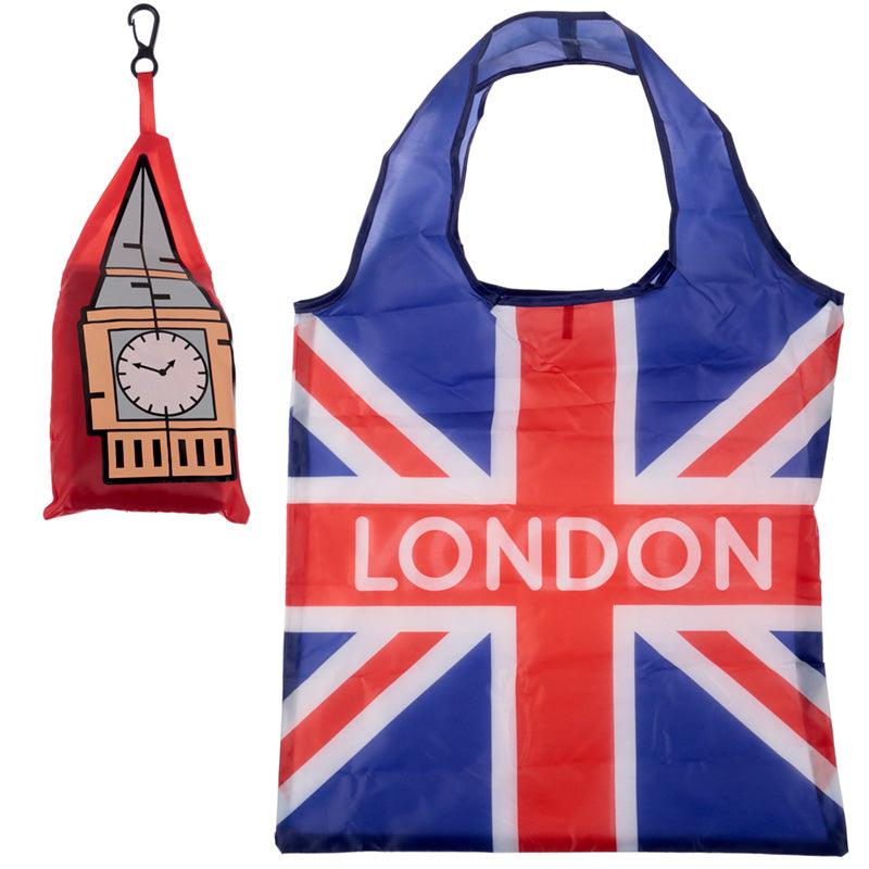 Handy Foldable Shopping Bag - London Icons Big Ben - DuvetDay.co.uk