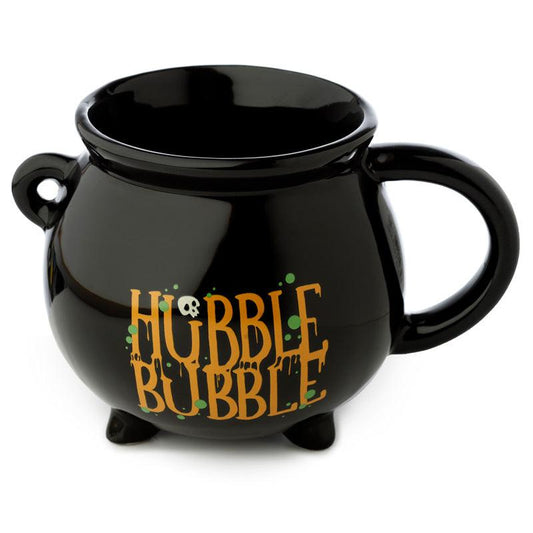 Hubble Bubble Black Cauldron Ceramic Shaped Mug - DuvetDay.co.uk