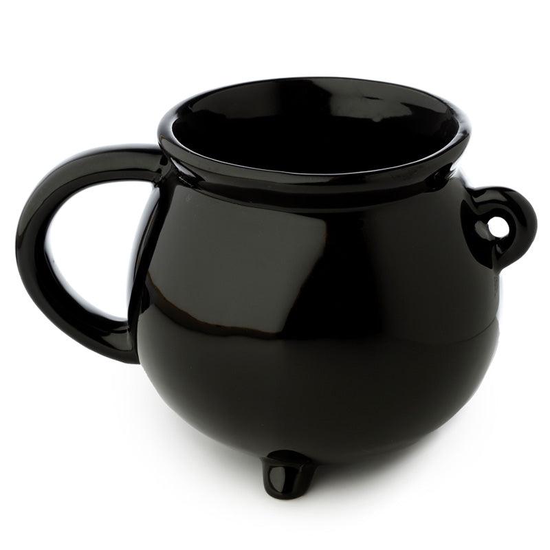 Hubble Bubble Black Cauldron Ceramic Shaped Mug - DuvetDay.co.uk