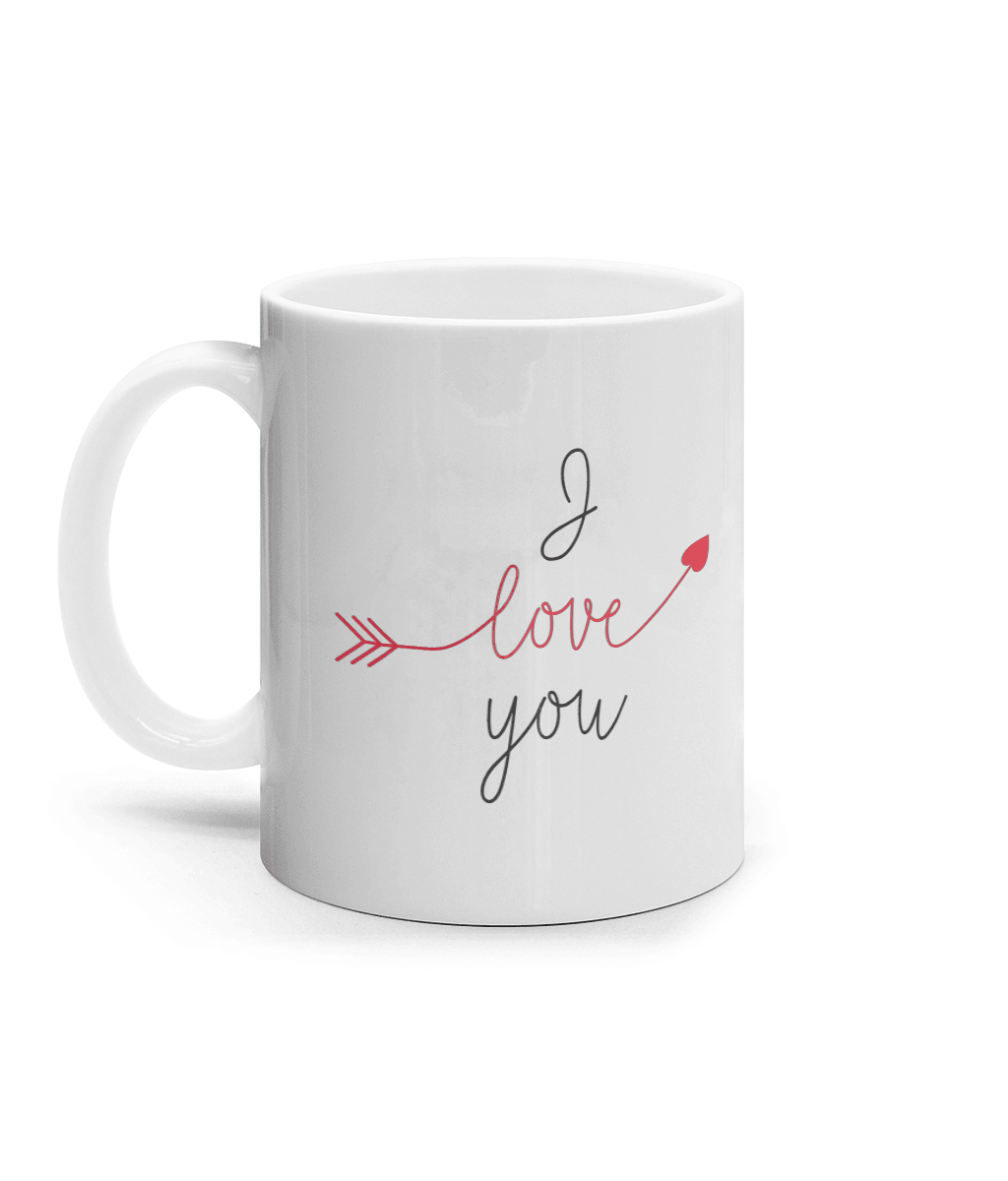 I love you. Printed Mug 10oz Valentines gift - DuvetDay.co.uk