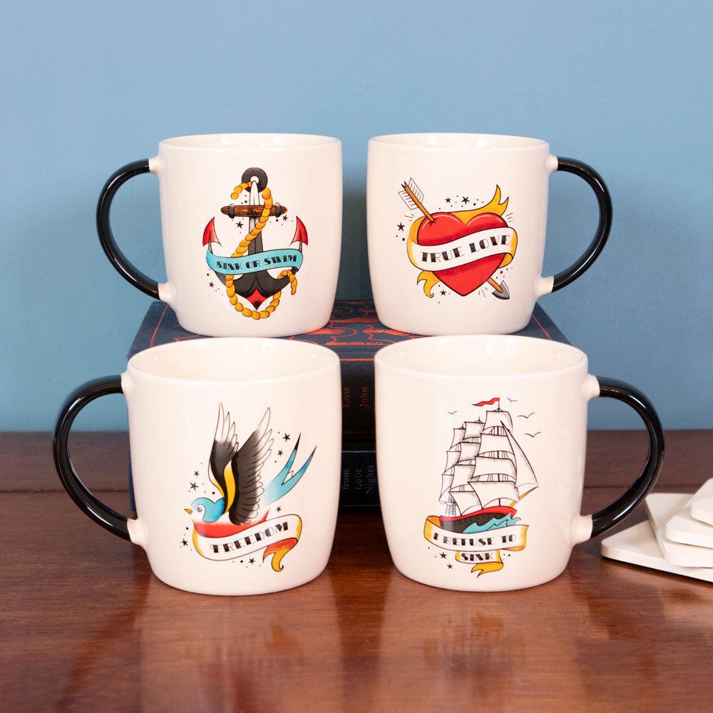 I Refuse To Sink Tattoo Ship Mug - DuvetDay.co.uk