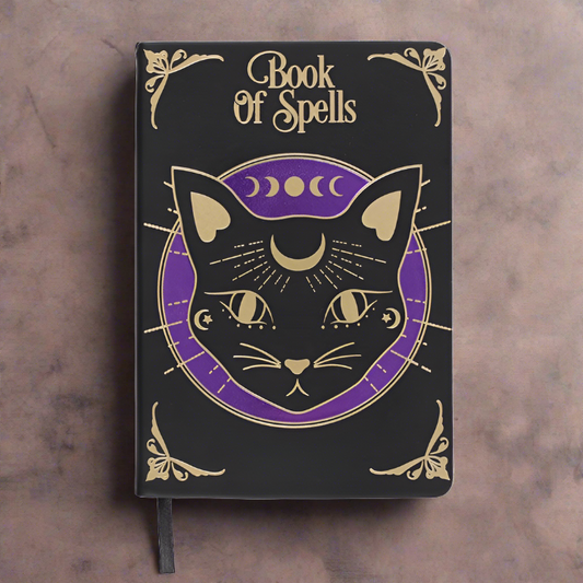 Mystic Mog Book of Spells A5 Notebook