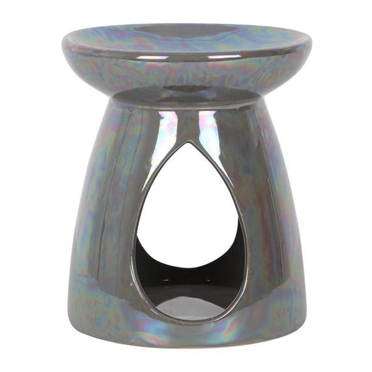 Iridescent Grey Oil Burner - DuvetDay.co.uk