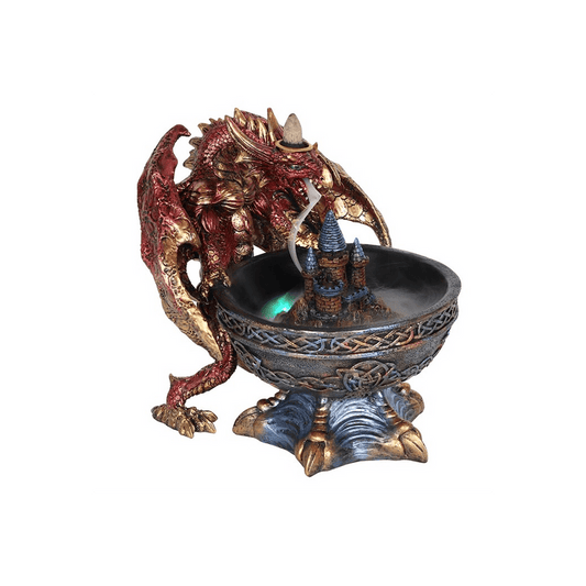 Large Dragon Bowl Backflow Incense Burner - DuvetDay.co.uk