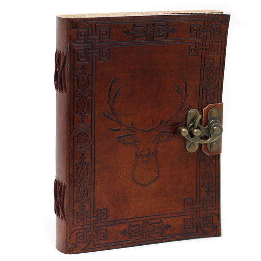 Leather Stag Notebook (6x8") - DuvetDay.co.uk