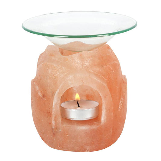 Lotus Flower Shaped Himalayan Salt Oil Burner - DuvetDay.co.uk